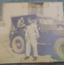 South Korean U.S. Jeep with Local Woman Korean War Era Military Vehicle Ooak  picture