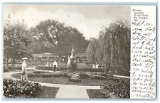 1908 Flower Garden Krug Park Exterior Flower Field St. Joseph Missouri Postcard picture