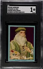 Leonardo Da Vinci Rare trading card Hispano America Hombres SGC 1, Pop 1 picture