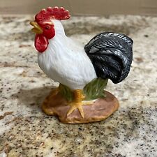 Vintage RARE Lefton China 04276 Painted Porcelain Chicken White Rooster Figurine picture