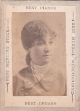 Miller Bourne Fischer Knabe Stieff Pianos Organs Lizzie Webster Vict Card c1880s picture