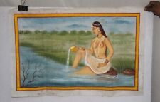 Decorative Handpainted Nude Lady MultiColor Cloth Wall Hanging Painting  9199 picture