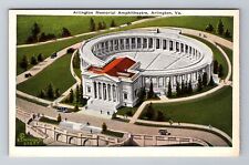 Arlington VA- Virginia, Aerial Arlington Memorial Amphitheatre, Vintage Postcard picture