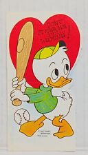 Vintage Disney Valentine's Day Card Louie Duck Baseball picture