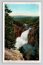 Postcard Upper Falls Yellowstone Wyoming, Haynes Vintage E14 picture