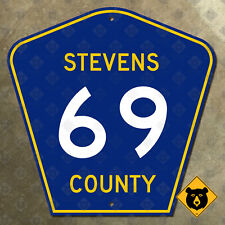 Minnesota Stevens county route 69 marker road highway sign pentagon nice 18x18 picture