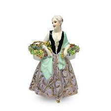 Luigi Fabris Italy Porcelain Lady with Flower Baskets Figurine picture