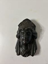 ANTIQUE ORNATE CAST IRON VICTORIAN WOMENS FACE picture