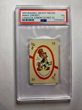 1950 RUSSELL MICKEY MOUSE JIMINY CRICKET CANASTA CG-RED 10 PSA 3 VG DISNEY picture