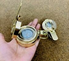 Nautical 4'' Engineering Prismatic Compass WW2 Brass Military Working PocketNaut picture