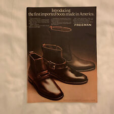 1969 Freeman Boots Made In America Print Ad Original Vintage Buckle Beloit WI picture