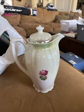 Antique German W Porcelain Coffee Pot with Roses picture