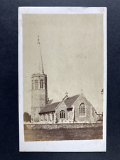 England, Woodbridge, Wickham Market Church, Vintage CDV Albumen Print Vintage cd picture