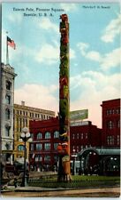 Postcard - Totem Pole - Pioneer Square, Seattle, Washington picture