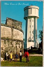Postcard Vintage Chrome Water Tower at Fort Fincastle Nassau Bahamas picture