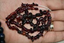 Authentic Ancient Roman Period Garnet Stone Beads Necklace C. 200 BC - 500 AD picture