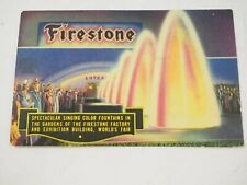 Firestone Spectacular Singing Color Fountain Worlds Fair 1934 postcard picture