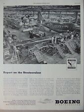 1947 BOEING Plane Constuction Plant  photo print ad picture