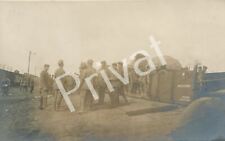 Photo Pk Wk I Rail Loading Wagon Soldiers Libercourt France H1.19 picture