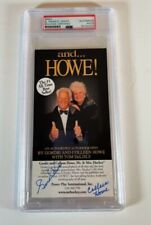 GORDIE HOWE AND... HOWE BOOK CARD autographed signed Red wings PSA 84720723 picture