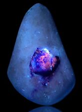 96 Gm Beautiful Blue Fluorescent  Lazurite Crystal On Matrix Specimen- AFG picture