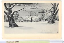 1947 President Franklin Roosevelt FDR Library Olin Dows Hyde Park Postcard A20 picture