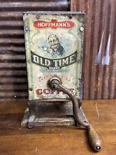 Hoffman’s Old Time Brand Roasted Antique Coffee Grinder Country Store tin sign picture