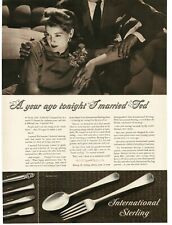 1941 International Sterling Silver flatware Colonial Shell pattern Vintage Ad picture