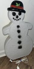 Vintage Union Gingerbread Snowman Christmas Lighted Blow Mold 24