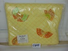 VINTAGE LADY PEPPERELL 100% POLYESTER BLANKET NOS NEW YELLOW W/ BUTTERFLIES  picture