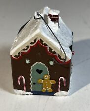 Vintage Gingerbread House Ornament Signed Hand Painted 1996 Gehle picture