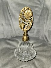 Vintage Matson Perfume Bottle With Gold Filigree Floral Stopper picture