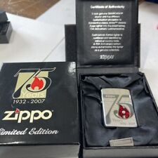 ZIPPO 2007 75TH ANNIVERSARY LIMITED ED ARMOR SWAROVSKI LIGHTER SEALED IN BOX 4S picture