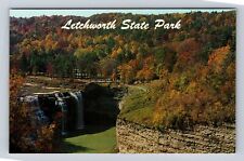 Letchworth State Park NY-New York, Middle Falls, Antique Vintage Postcard picture