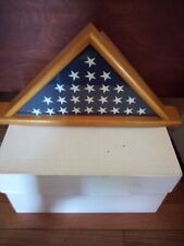 US Flag in Wood Presentation Box Flown over the Arizona Memorial 04/11/1993 picture