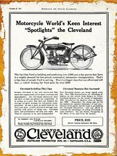 1922 Cleveland Motorcycles New Metal Sign: Cleveland, Ohio picture