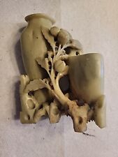 Vintage Chinese Soapstone Double Vase picture