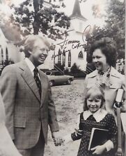 Jimmy Carter & Rosalynn Carter Sunday School Signed 8x10 Photo Full Signature picture