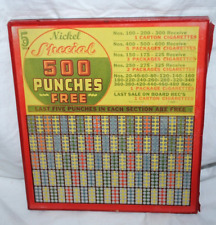 1930s-1940s Nickel Special punch / cigarette board, trade stimulator, Hamilton picture