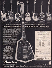 1967 DOMINO MATSUMOKU teisco IMAGINATION GUITAR VINTAGE FULL PAGE AD picture