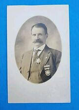 RARE Old West Sheriff Wearing Badge Lead / Deadwood SD RPPC POSTCARD REAL PHOTO picture