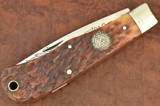 CAMILLUS NEW YORK MADE IN USA NKCA 1988 JUMBO BONE BULLET TRAPPER KNIFE  (15771) picture