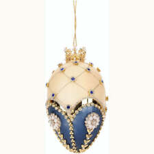 King's Jewels Faberge Jeweled Egg Ornament Pink and Brown 7