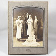 Vintage 1920s Wedding Party Photo Studio Frame Standing Paperboard picture
