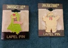 2 Rare Vintage Ghostbusters Pins / 1 Slimer /1 Stay Puffed Marshmellow Universal picture