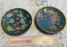 Two Chinese Antique/Vintage Cloisonné Enamel Small Plates picture