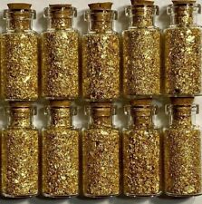 11 Large 2ml Bottles of Gold Leaf Flakes ..... Lowest price online  picture