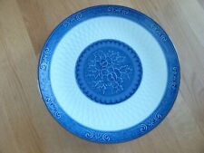 Toyo Japanese Porcelain Serving Plate Cobalt Blue and White Peony Made in Japan picture