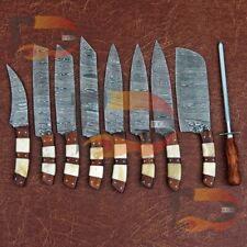Custom Handmade Chef set Of 9pcs,Damascus steel Knife Set,Chef Knives | Sheath picture