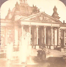 1905 BERLIN GERMANY THE REICHSTAG AND FOUNTAIN INTERNATIONAL STEREOVIEW Z1546 picture